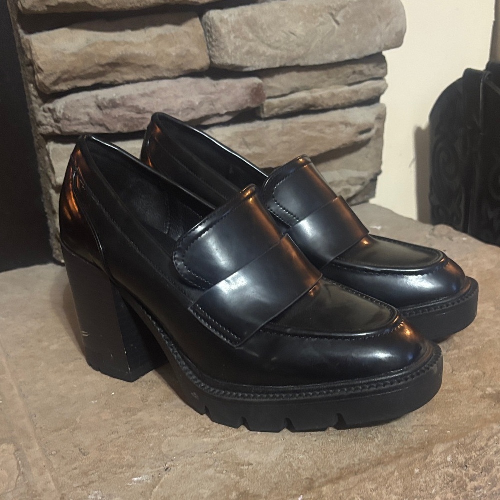 Madden Girl Black Platform Loafers